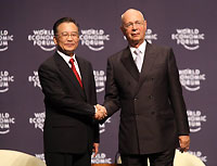 Wen Jiabao & Klaus Schwab
